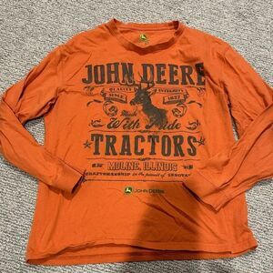 John Deere Orange Long Sleeve Shirt